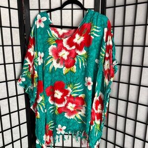 Hawaiian blouse swimsuit cover up